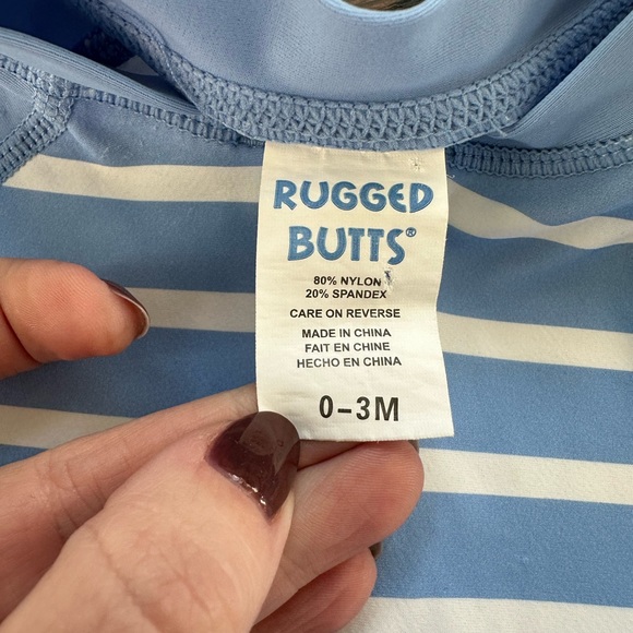 0-3 Month Rugged Butts Rash Guard Swimsuit - Picture 2 of 10